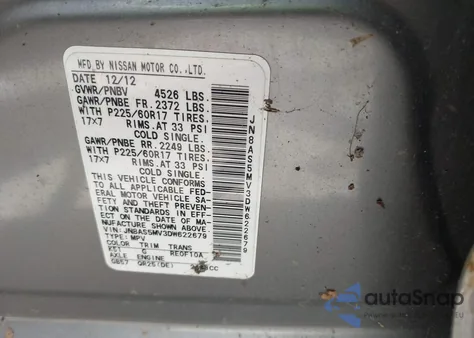 2013 Nissan Rogue Sv from USA, damaged, VIN JN8AS5MV3DW622679